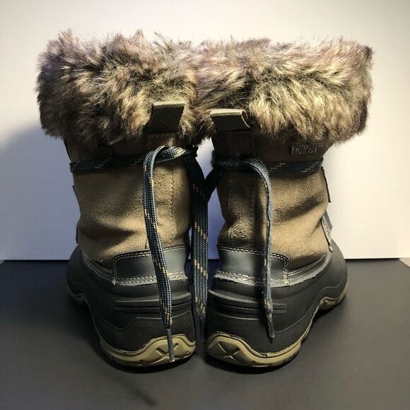 Womens KHOMBU Slope Faux Fur Winter Boots / Size 7 - Picture 5 of 9